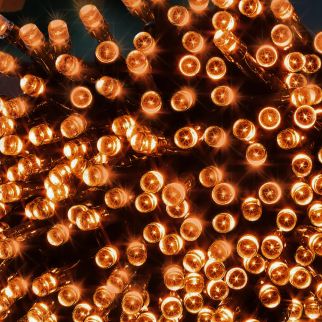 The Christmas Shop 200 Amber LED Lights| Electric Operated Lights