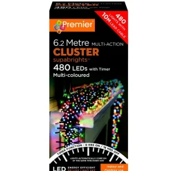 The Christmas Shop 480 Colour Cluster Lights| Electric Operated Lights
