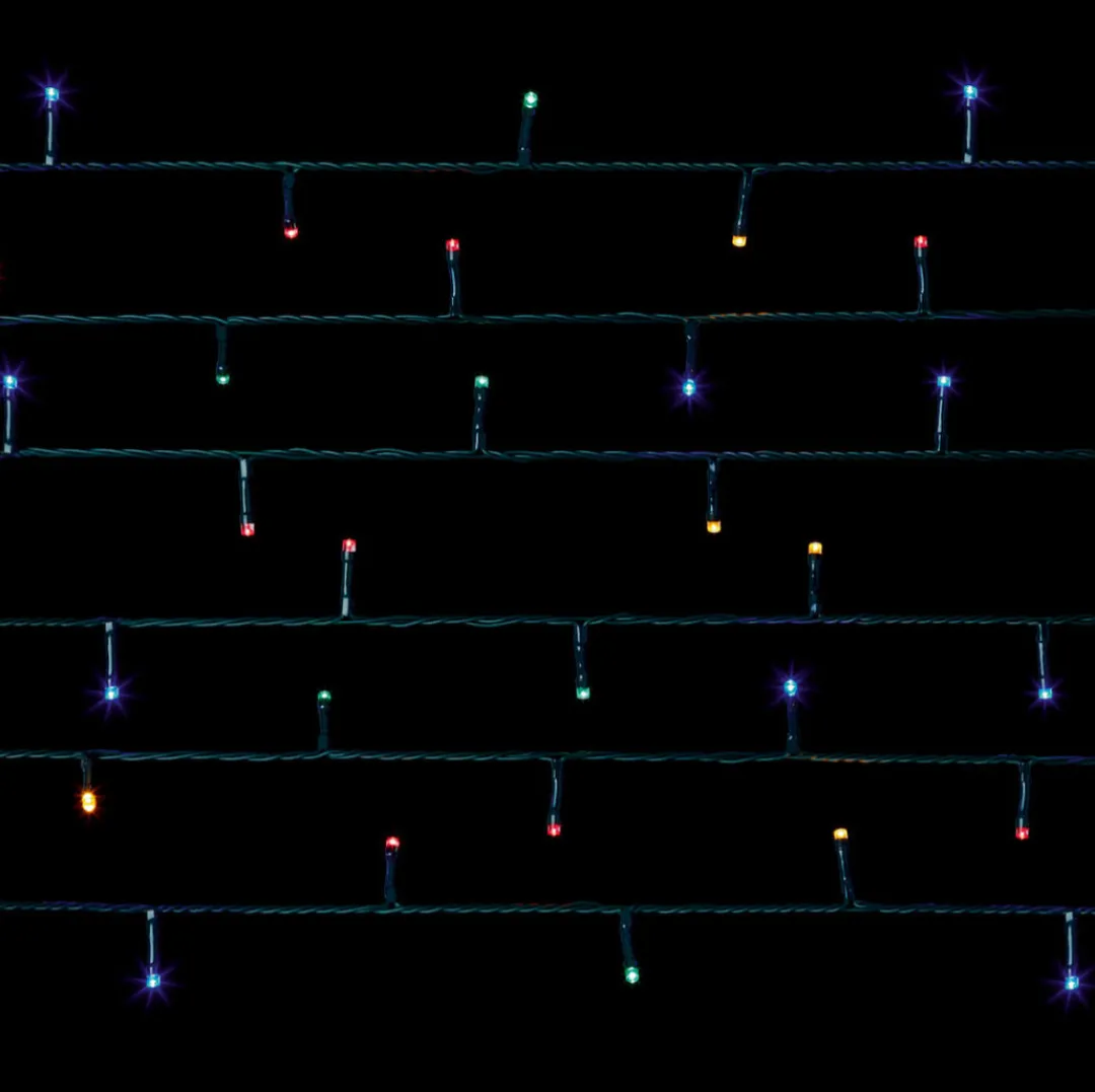 The Christmas Shop 80 LED Coloured Lights| Electric Operated Lights