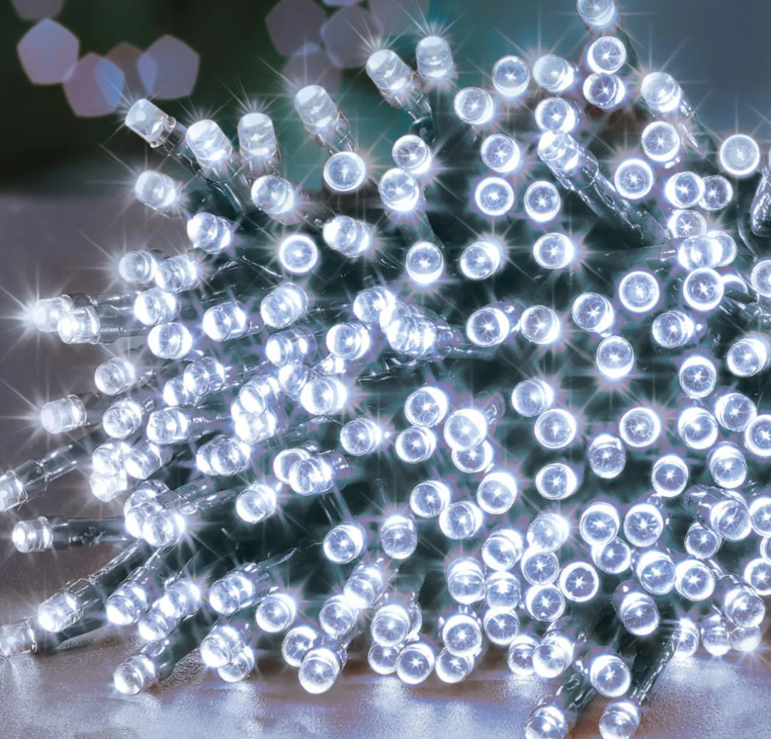 The Christmas Shop 80 White LED Lights| Electric Operated Lights