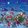 The Christmas Shop Advent Calendar - Santa With Children| Advent Calendars - Card, Fabric And Wood