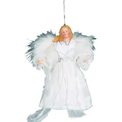 The Christmas Shop Angel In White Dress| Treetop Angels|Silver & White Theme