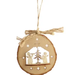 The Christmas Shop Angels In Log| Wood