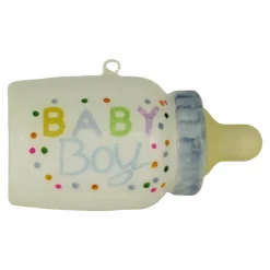 The Christmas Shop Baby Bottle - Boy| Baby'S First Christmas|Glass