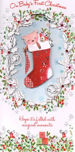 The Christmas Shop Baby's First Christmas Card| Single Cards