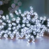 The Christmas Shop Battery Operated 100 White LED Light Set| Battery Operated Lights
