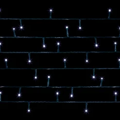 The Christmas Shop Battery Operated 100 White LED Light Set| Battery Operated Lights