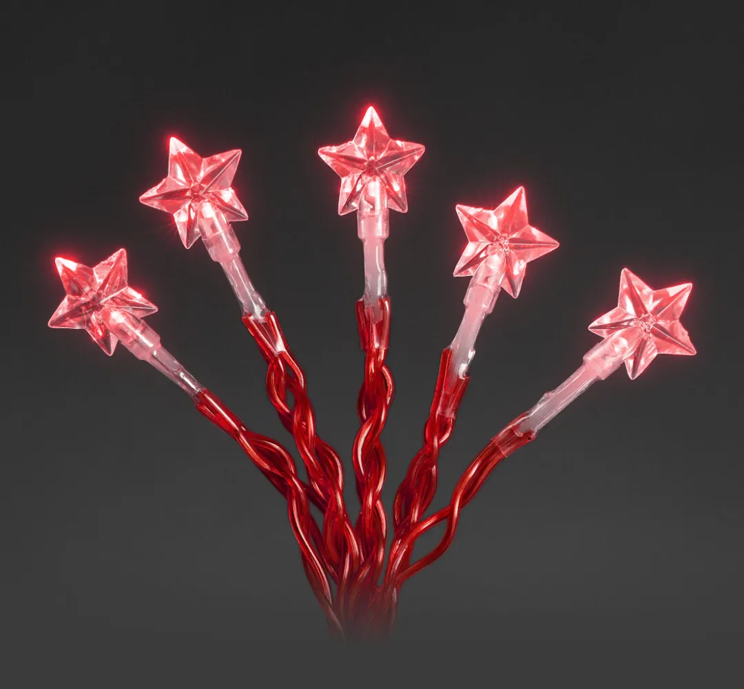 The Christmas Shop Battery Operated Red Star Lights| Battery Operated Lights