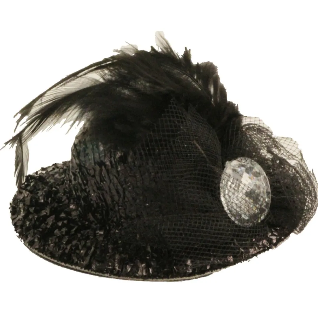The Christmas Shop Black Clip-on Hat| Novelties|Other Colours