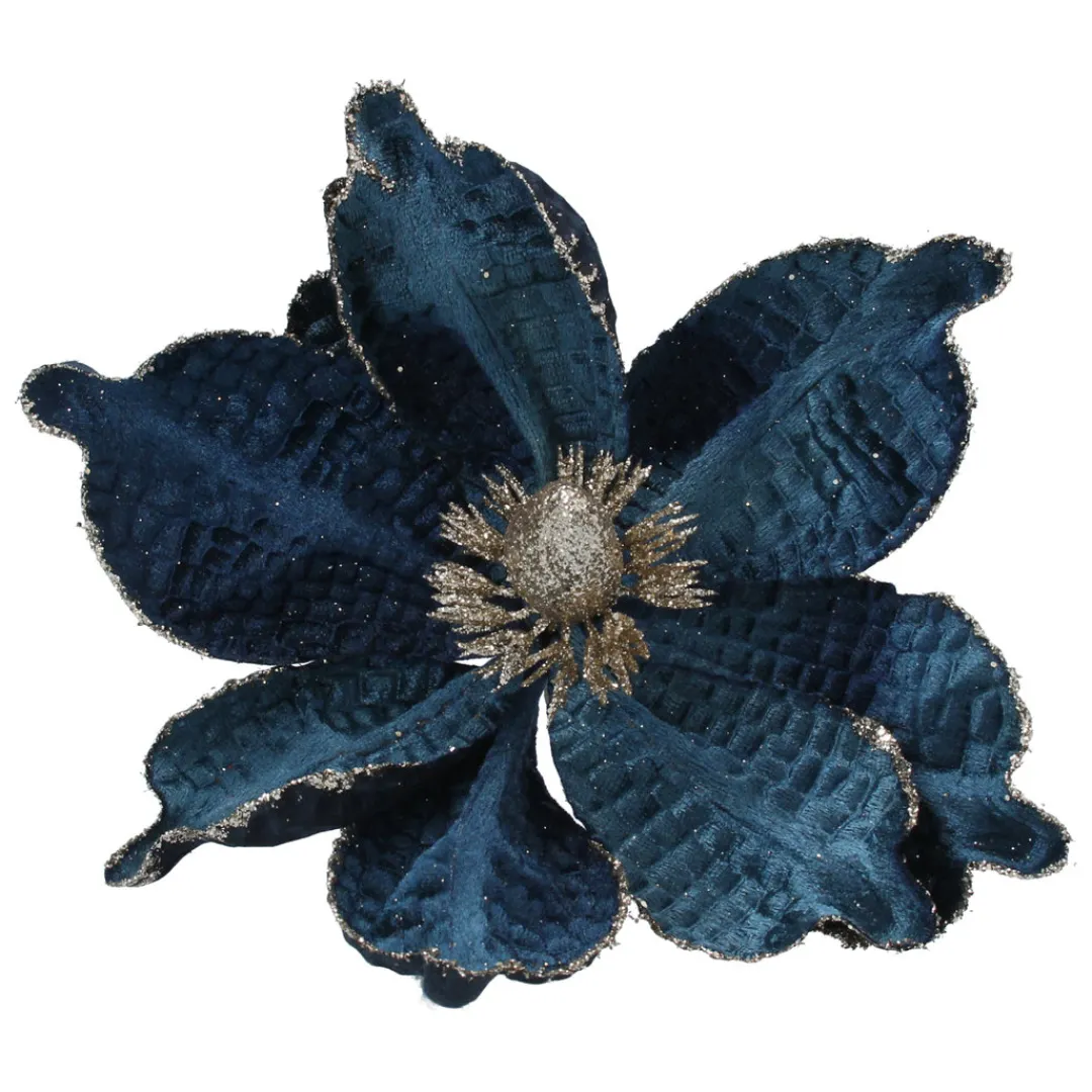 The Christmas Shop Blue Magnolia Pick| Picks & Berries