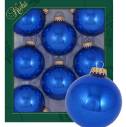 The Christmas Shop Blue Shiny Baubles| Other Colours|Glass