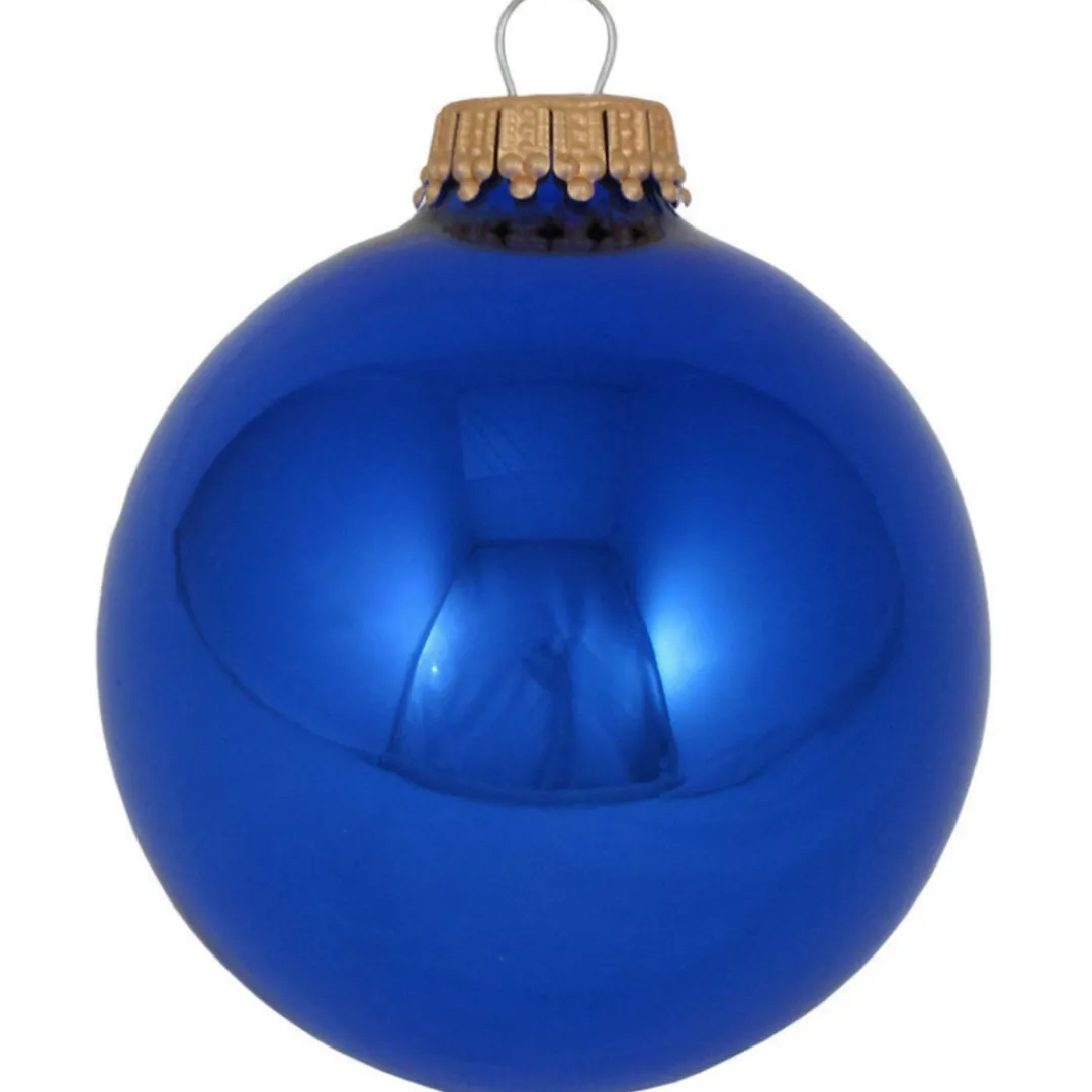 The Christmas Shop Blue Shiny Baubles| Other Colours|Glass