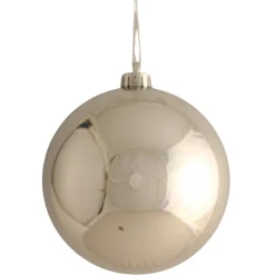 The Christmas Shop Box Of 2 Extra Large Shiny Silver Baubles| Silver & White Theme|Shatterproof