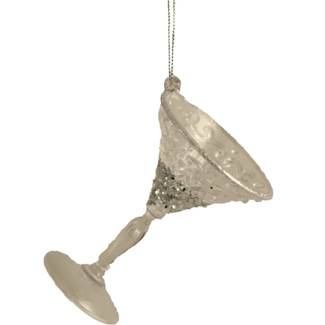 The Christmas Shop Champagne Glass| Silver & White Theme