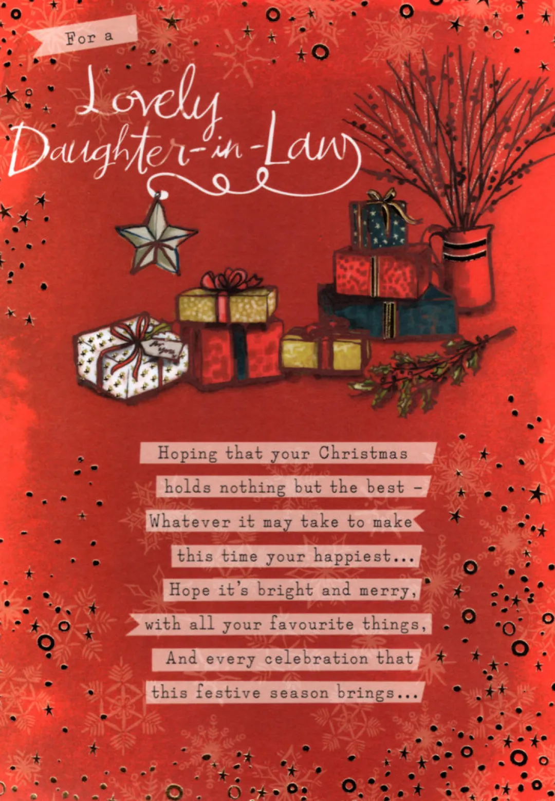 The Christmas Shop Christmas Card Daughter-in-Law| Cards For Relatives