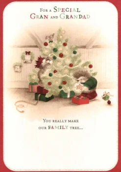 The Christmas Shop Christmas Card Gran And Grandad| Cards For Relatives