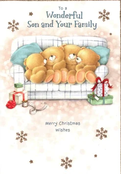 The Christmas Shop Christmas Card Son And Family| Cards For Relatives