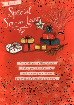 The Christmas Shop Christmas Card Son-in-Law| Cards For Relatives