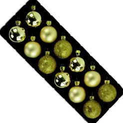 The Christmas Shop 4cm Gold Glass Baubles| Gold Theme|Glass