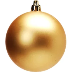 The Christmas Shop 15cm Matt Gold Bauble| Gold Theme|Shatterproof