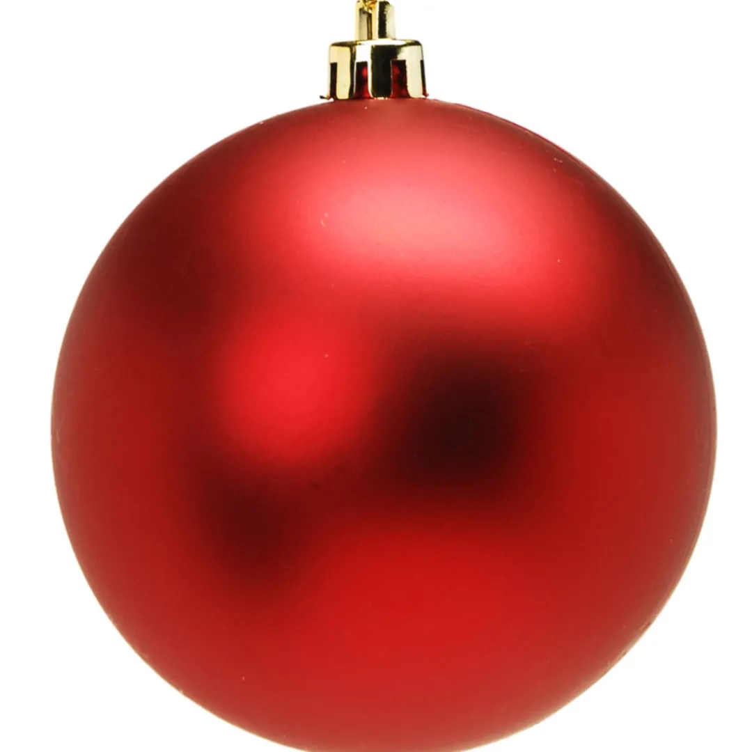 The Christmas Shop 10cm Matt Red Bauble| Red Theme|Shatterproof