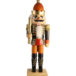 The Christmas Shop 45cm Nutcracker With Baton| Wooden Ornaments|Christmas Figures