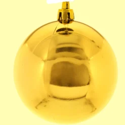 The Christmas Shop 15cm Shiny Gold Bauble| Gold Theme|Shatterproof