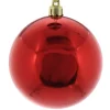 The Christmas Shop 15cm Shiny Red Bauble| Red Theme|Shatterproof