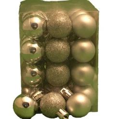 The Christmas Shop 3cm Silver Baubles| Silver & White Theme|Shatterproof