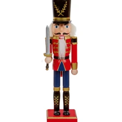 The Christmas Shop 30cm Wood Nutcracker| Wooden Ornaments|Christmas Figures