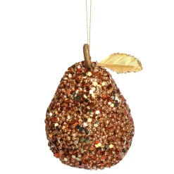 The Christmas Shop Copper Sequin Pear| Other Colours|Gold Theme