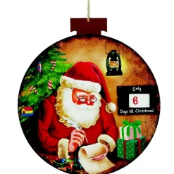 The Christmas Shop Countdown To Christmas (Santa)| Wooden Ornaments|Advent Calendars - Card, Fabric And Wood