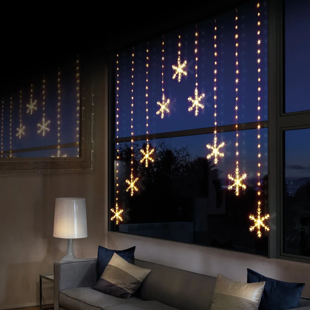 The Christmas Shop Curtain Snowflake Light| Electric Operated Lights