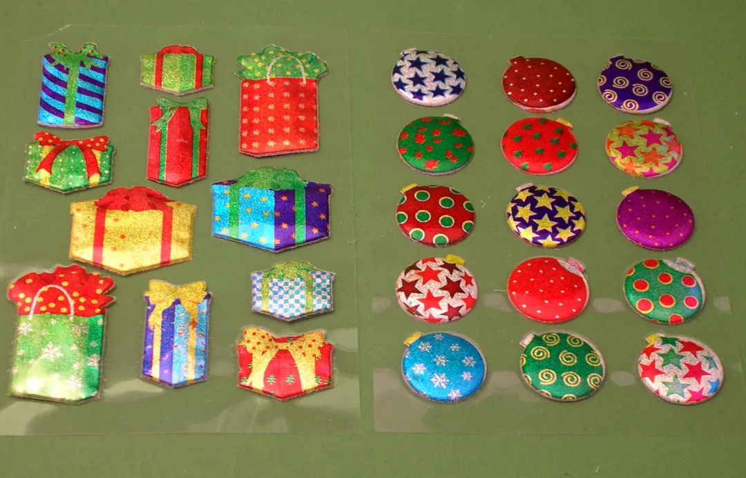 The Christmas Shop 3-D Laser Stickers| Stickers|Novelties