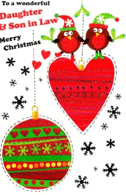 The Christmas Shop Daughter And Son In Law Christmas Card| Cards For Relatives