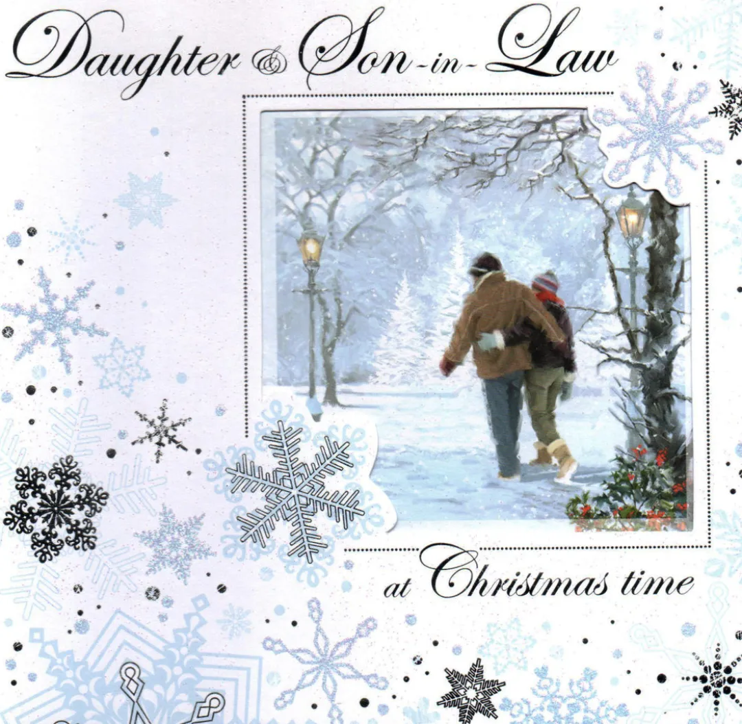 The Christmas Shop Daughter And Son-in-Law Christmas Card| Cards For Relatives