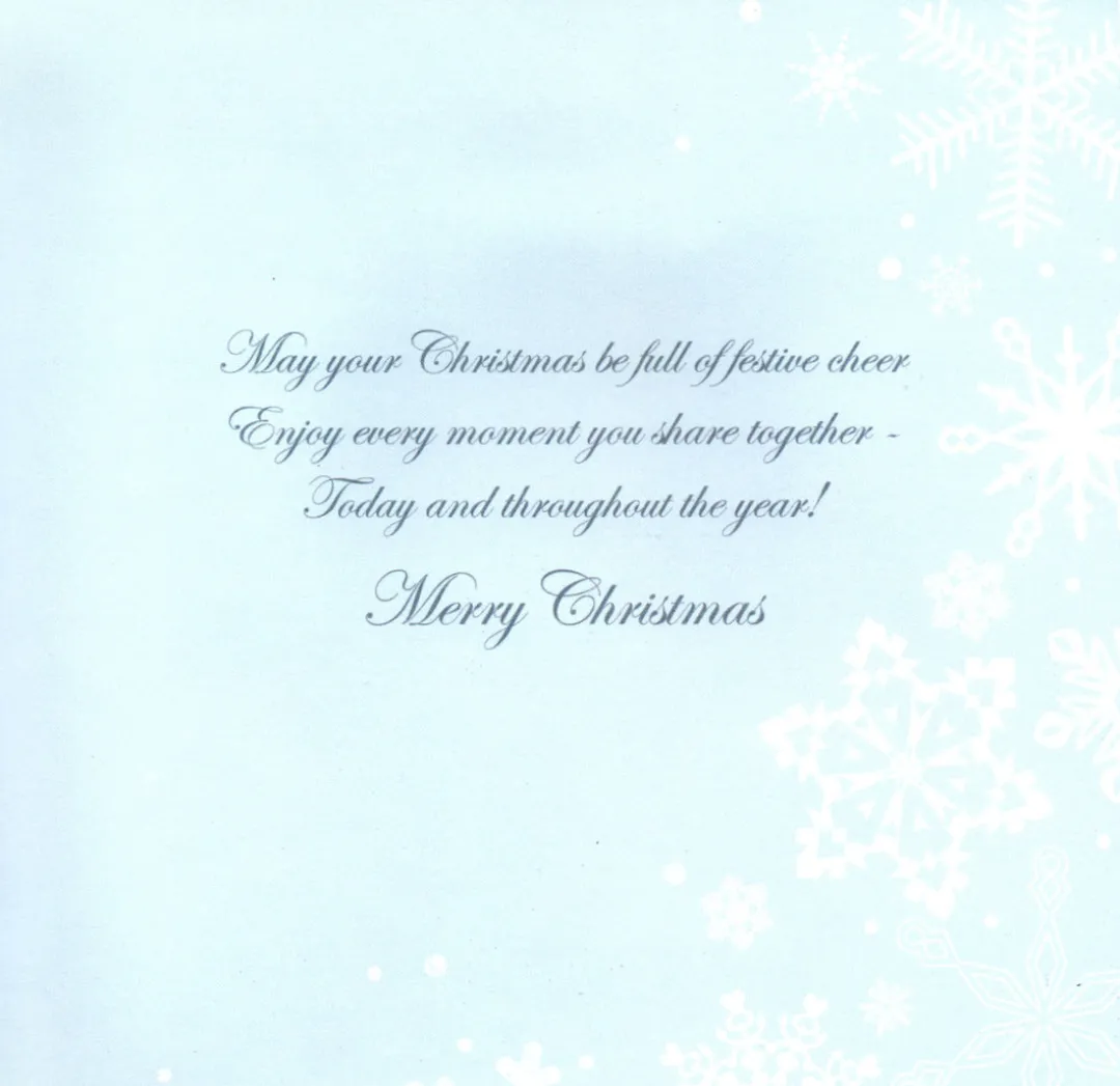 The Christmas Shop Daughter And Son-in-Law Christmas Card| Cards For Relatives