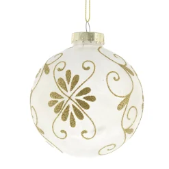 The Christmas Shop Decorated Bauble| Gold Theme|Shatterproof