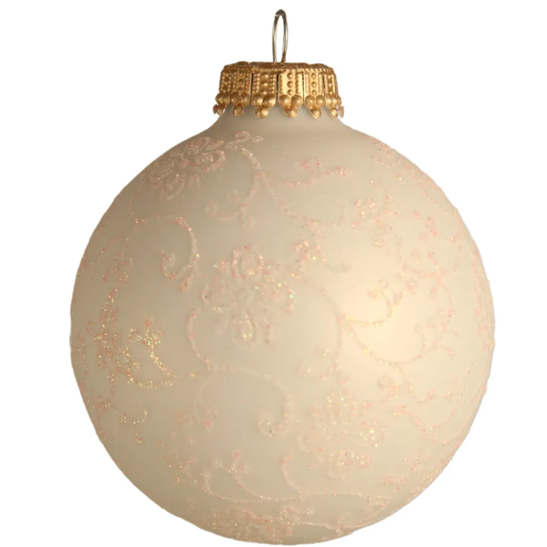 The Christmas Shop Decorated Baubles| Glass