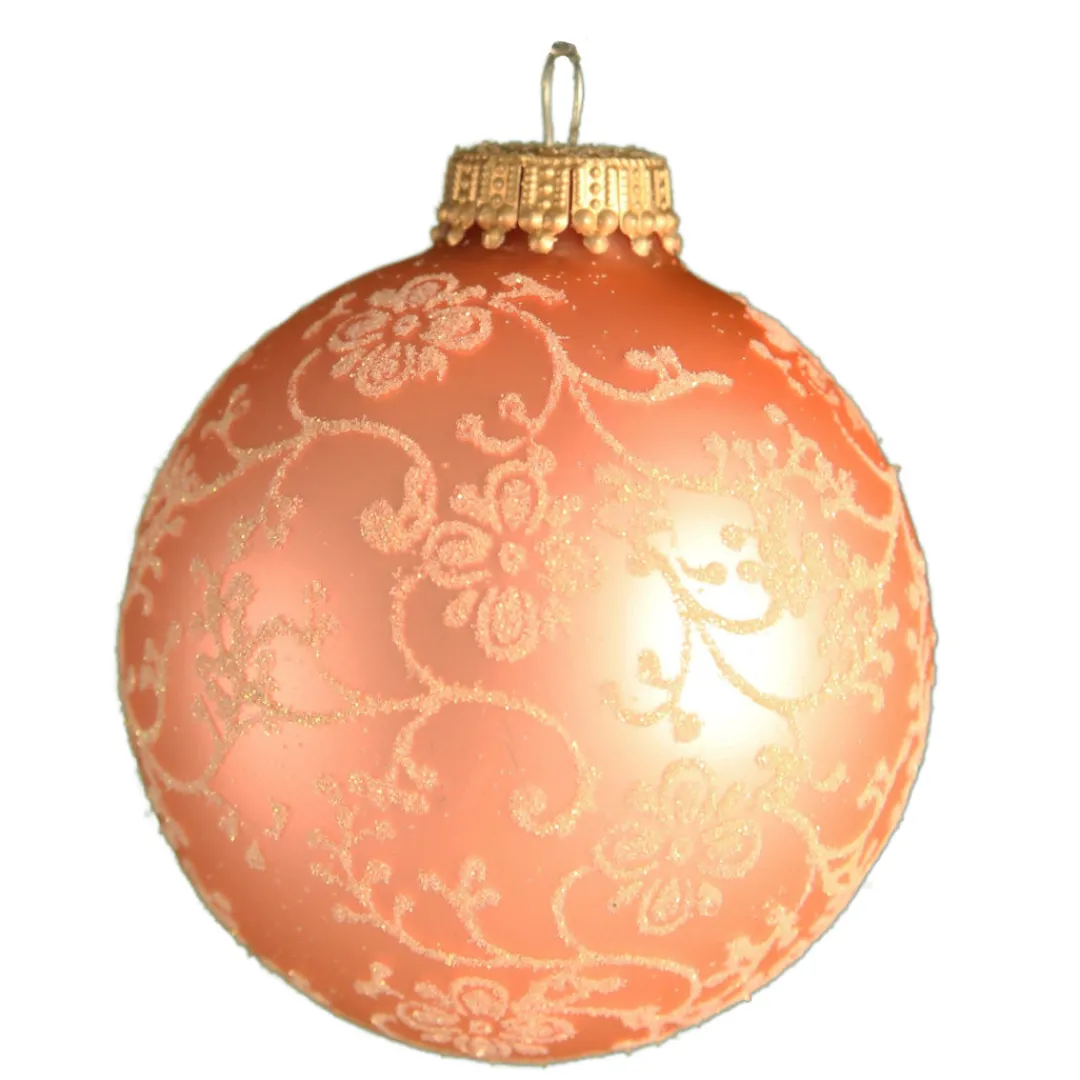 The Christmas Shop Decorated Pink Baubles| Glass