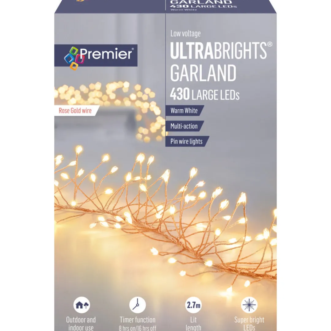 The Christmas Shop Densely Lit Garland| Electric Operated Lights