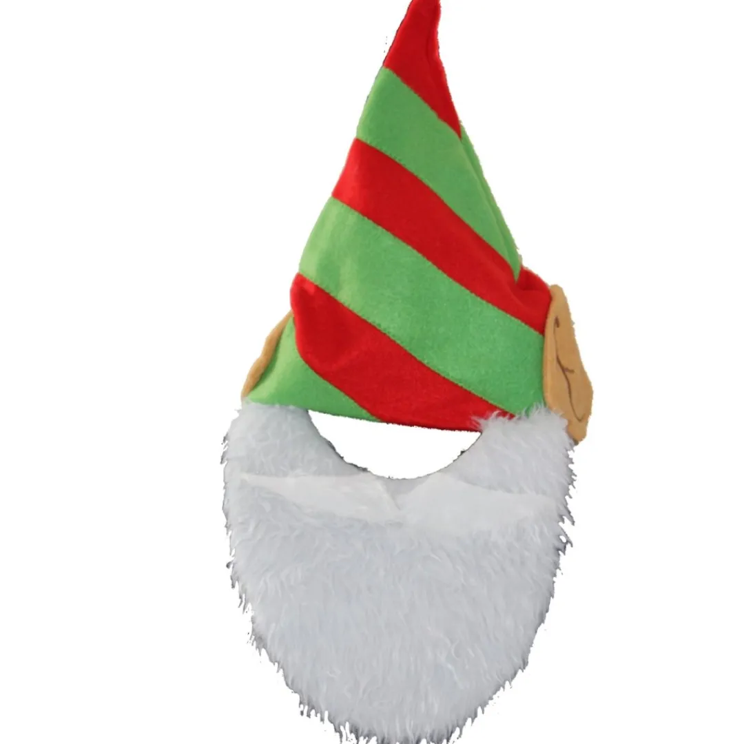The Christmas Shop Elf Hat With Beard| Hats