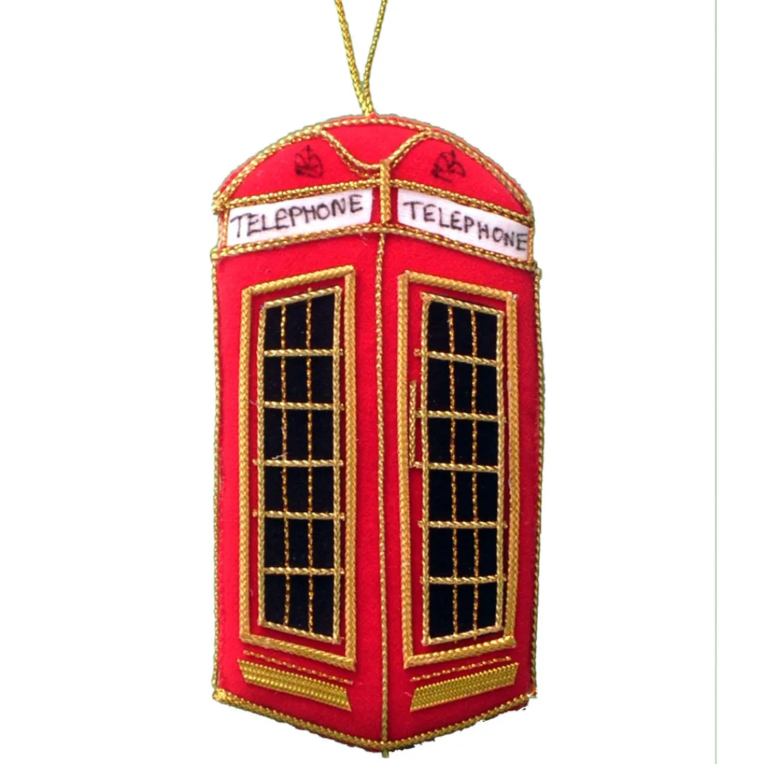 The Christmas Shop Fabric Telephone Box| London