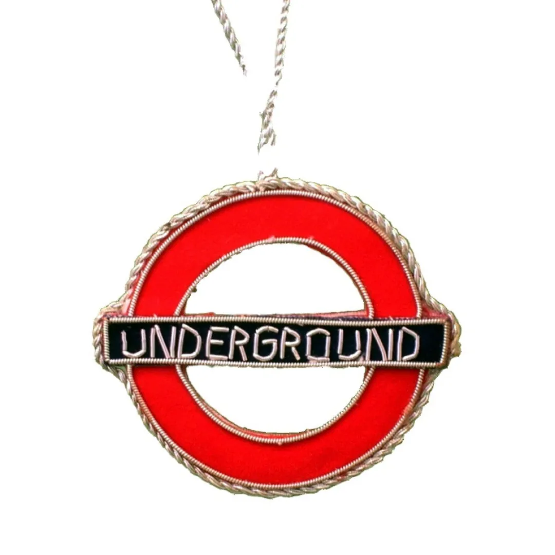 The Christmas Shop Fabric Underground Sign| London