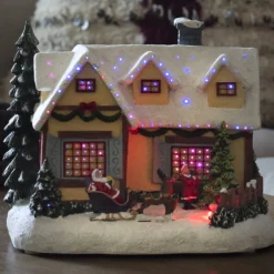 The Christmas Shop Fibre Optic House| Electric Operated Lights|Lighted Houses