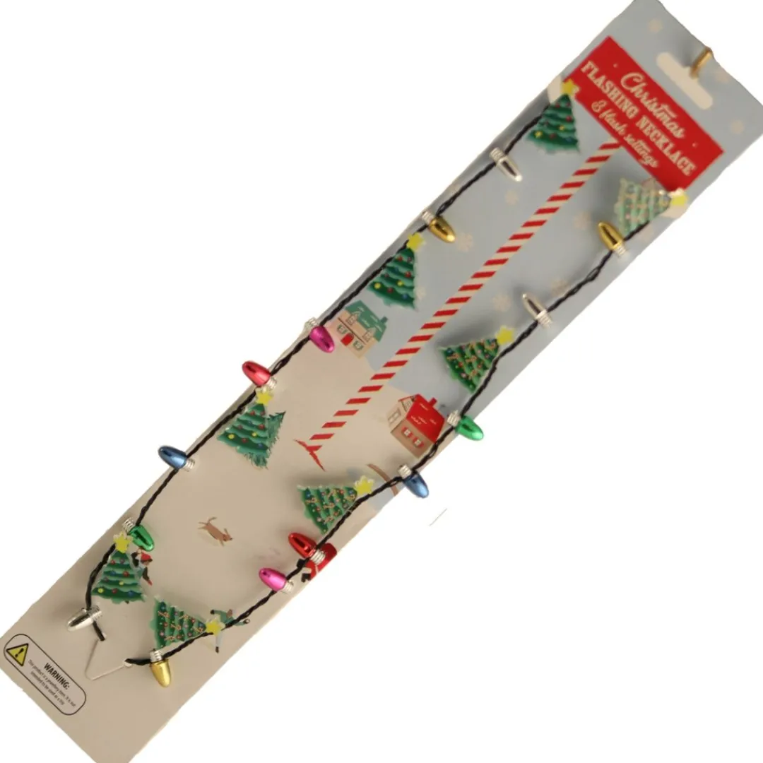 The Christmas Shop Flashing Necklace (Santa)| Novelties