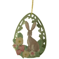 The Christmas Shop Fretwork Egg With Bunny| Easter Etc.|Wood