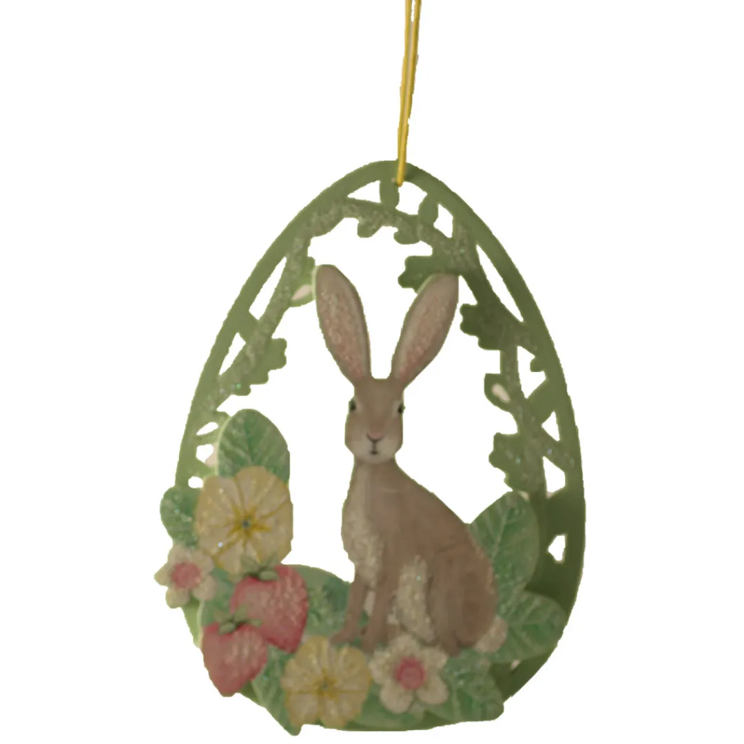 The Christmas Shop Fretwork Egg With Bunny| Easter Etc.|Wood