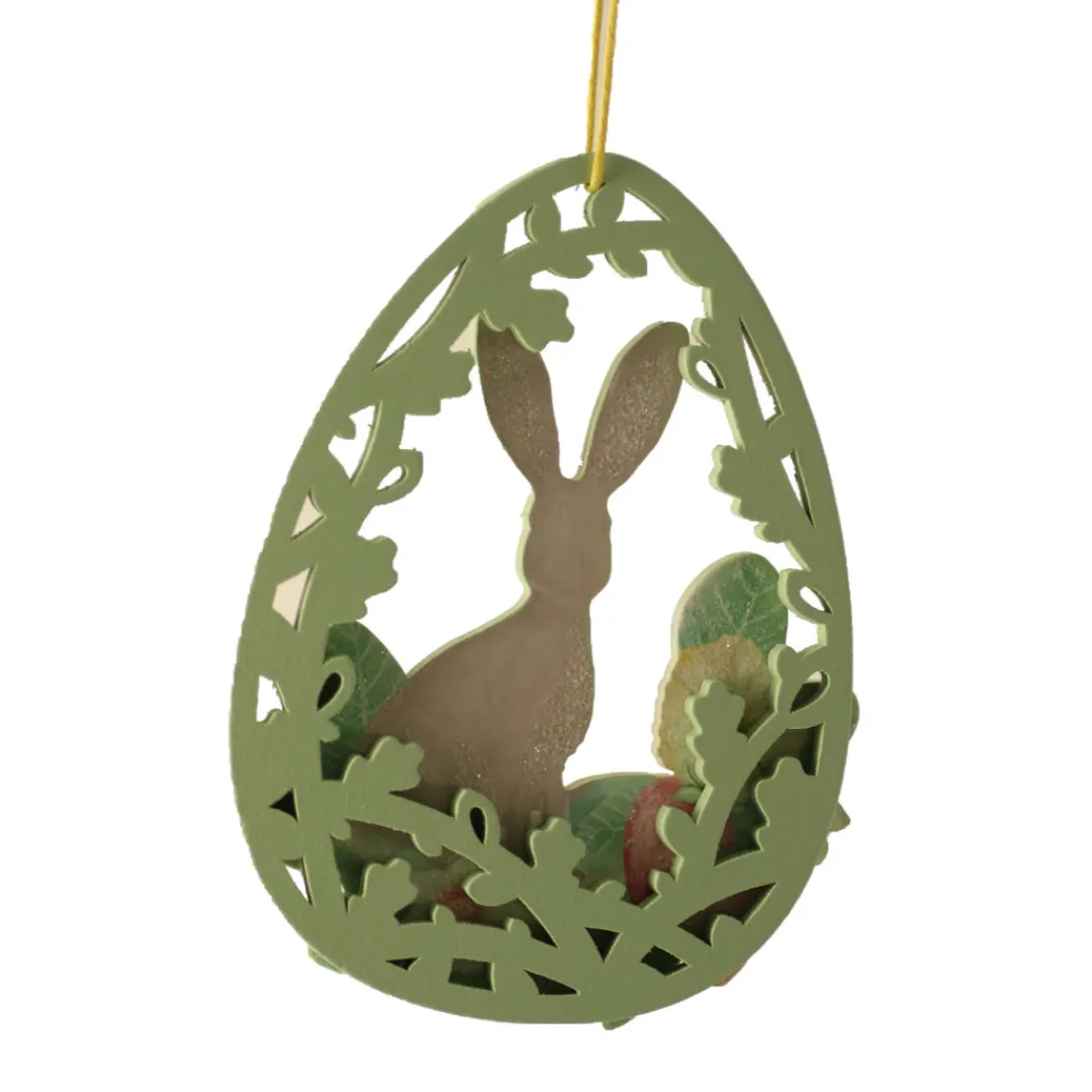 The Christmas Shop Fretwork Egg With Bunny| Easter Etc.|Wood