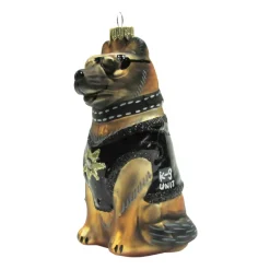 The Christmas Shop German Shepherd Police Dog| Glass